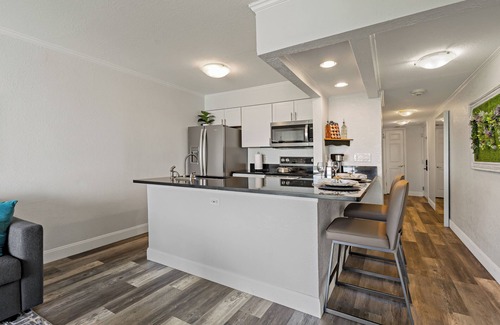 Tampa Apartment | 1 Bedroom, Sleeps 4, Waterfront Balcony, Full Kitchen, Pool, A.C., Smart TV