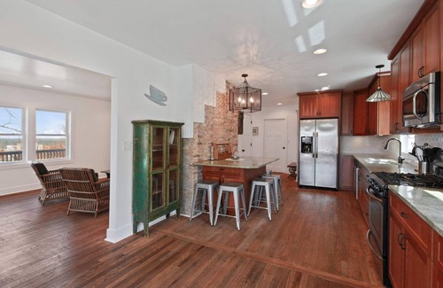 Michigan City House | 1 block to beach with Lake Views, Fire Pit & Room for 21. Spacious and Private