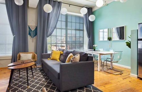 Downtown Apartment | 100 Year-Old Historic Brick 2BR Loft High Ceiling6