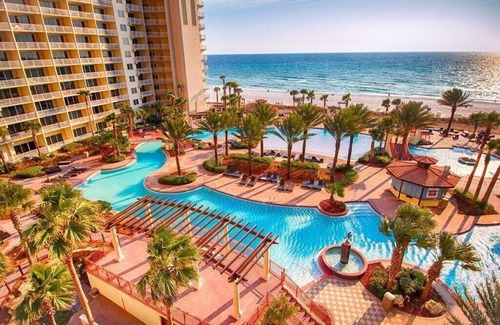 Panama City Beach Condo | 11th Heaven at Shores of Panama Studio w/Full Kitchen/Wash/Dry