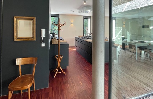 Steinbachtal House | 160 sqm atrium luxury apartment, fireplace, sauna, rowing machine, BBQ, large terrace, forest
