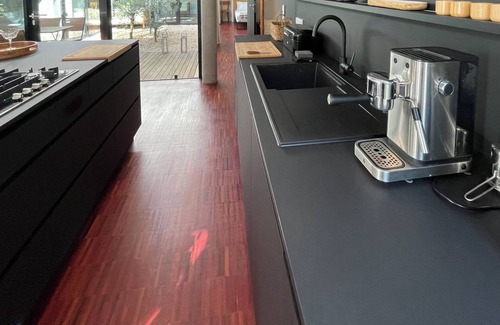 Steinbachtal House | 160 sqm atrium luxury apartment, fireplace, sauna, rowing machine, BBQ, large terrace, forest