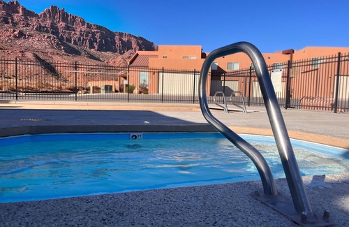 Moab South Valley House | 18A4 Moab Adventure! Pool with Red Rock Views