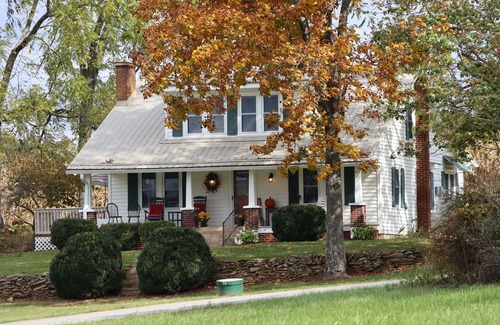 Alleghany County House | 1945 Farmhouse Charm in Sparta Mountain and Meadow Views Hot Tub Firepit Games