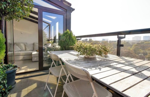 Sofia City Center Apartment | 1BDR Loft with Stunning Skylight and Outdoor Space