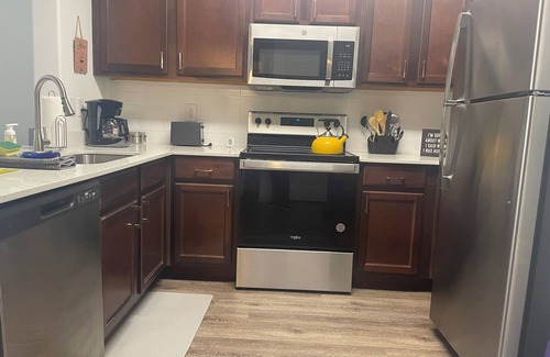 Frisco Apartment | 1BR Suite with Balcony + Pool View in Frisco Near Legacy West & The Star