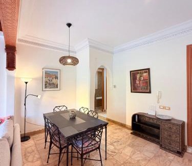Palmeraie Apartment | 2 - Bed Apartment with Garden & shared Pool - Moroccan - Modern Style
