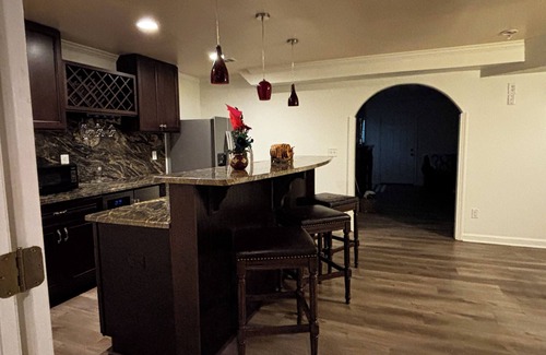 Loganville Apartment | 2-bedroom apartment Loganville with AC, fitness room, bar area