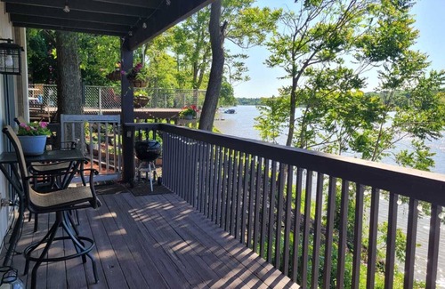 Rockford Condo | 2 bedroom River front condo, balcony with open view, fireplace and open space