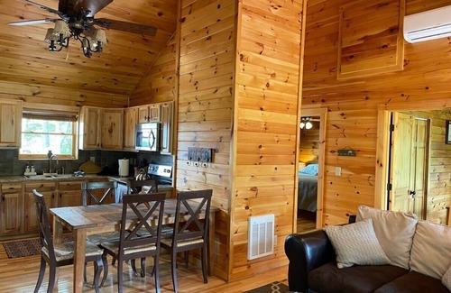 Banner Elk Cabin | 2 BR Cabin - Close to ski resort - Eagles Nest Belles Vacation - fireplace and f