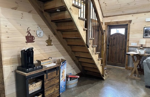 Rising Fawn Cabin | 2 Mountain Cabins - Each with a hot tub, fire pit and covered patio - putting green & corn hole