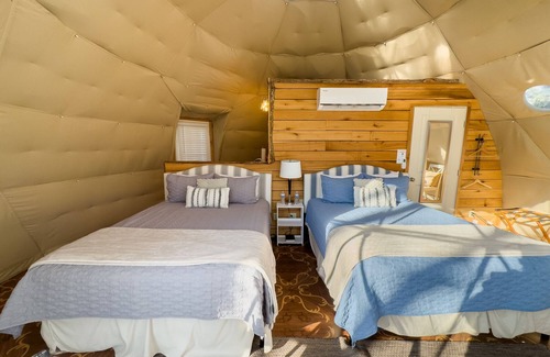 Sutton Apartment | 2 queen Bed and Full Bath Glamping Dome on the River!