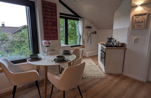 Waldstetten Apartment | 2 room apartment touring view at the Kaiserberge motorcycle/bicycle garage