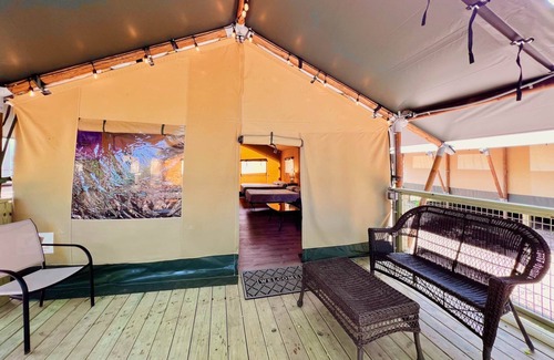 Sutherland Springs Cabin | #2 Sons Rio Cibolo Safari Cabin