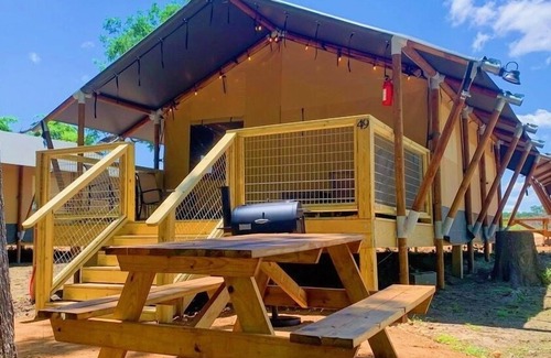Sutherland Springs Cabin | #2 Sons Rio Cibolo Safari Cabin