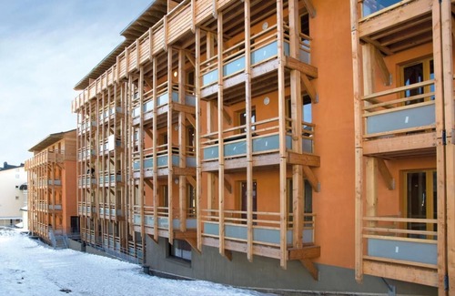 Font-Romeu-Odeillo-Via Apartment | 20m from ski lifts, fitness, swimming pool, sauna, hammam, terrace, balcony, tv, ski locker, 35m²