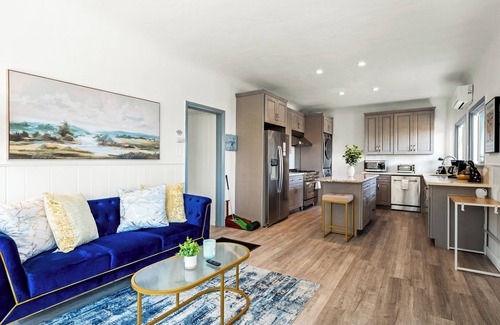 Sand Section Apartment | 2BR Luxury Getaway - Mins to Beach + Arcade & Games