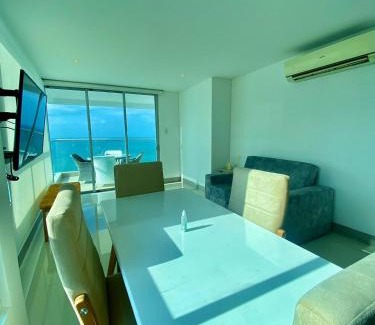 Bocagrande Apartment | 2P1-AL APARTAMENTO DE 2 ALCOBAS FRENTE AL MAR CON AIRE ACONDICIONADO Y WIFi