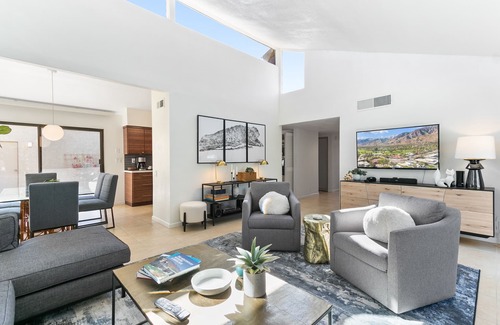 Sonora Sunrise Condo | 3/2 Fully Renovated Single Story Condo Steps from Smoketree Shopping Centers