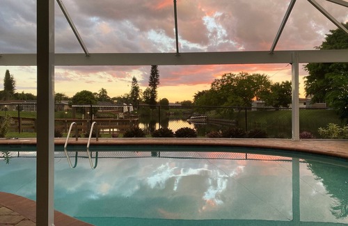 North Port House | 3 Bedroom Waterfront Home w/Heated Saltwater Pool!