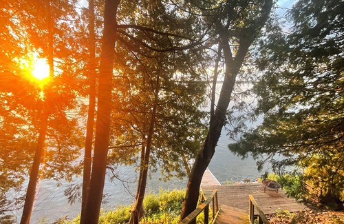 Ramara Cottage | 3 BR Sunset Lakeview Waterfront Cottage nestled in the trees on Lake Dalrymple