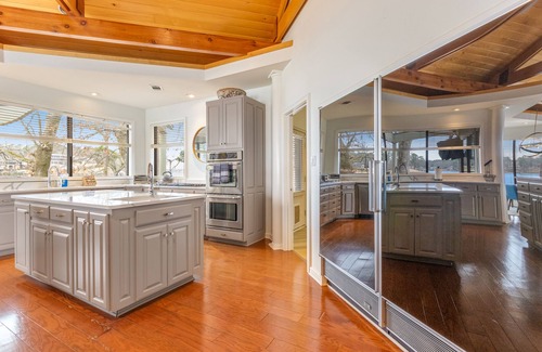 Mid America House | 3-home lakefront retreat with outdoor pool, fireplaces, grills, patios, & views