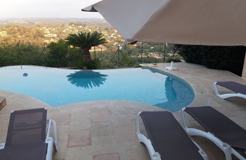 Biot Apartment | 3 Rooms in Villa on Hill Panoramic View ds Quiet Environment