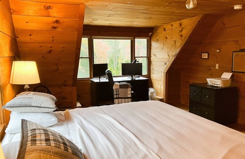 East Burke House | 3-story home with Burke Mountain views, deck, grill, wood stove-Dogs welcome