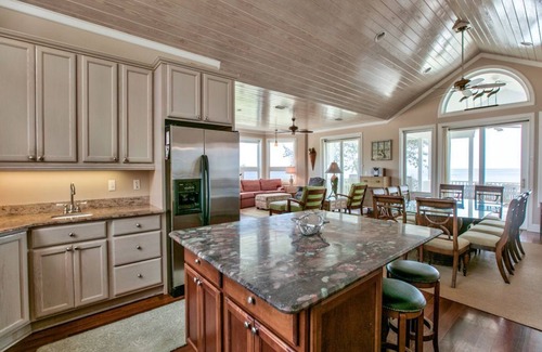 Panacea House | 3-Story Oceanfront Brick Home on St. Teresa Beach | 2 outdoor showers, 2 kitchen