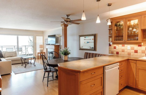 Central Okanagan Apartment | 305 - Cozy Balcony & Stunning Lake Views