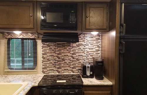 South Haven House | 31' RV Travel Trailer Camper on site in South Haven Michigan