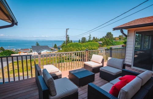 Camano Island House | 3300 sq ft beach house with amazing water view, hot tub,and private beach access