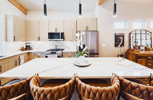 Sheridan House | 3BR luxury condo w/cozy fireplace - Perfect for holiday groups near the hospital & fairgrounds.