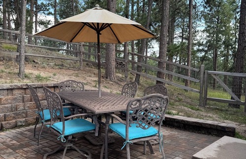 Woodmoor House | 4-bed 3-bath house with hot tub, fenced yard, and garage in Monument