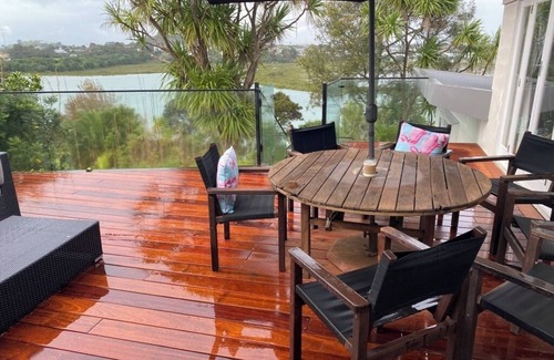 Devonport House | 4 Bed home in Devonport views overlooking Ngataringa Bay. Spa, Firepit, Kayak.
