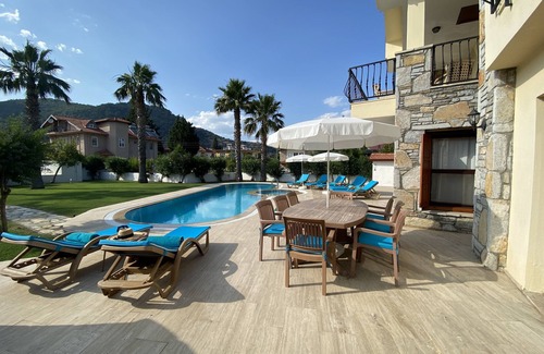 Dalyan City Center Villa | 4 Bed Private Premier Villa in Private Walled Gardens and large Pool/jacuzzi