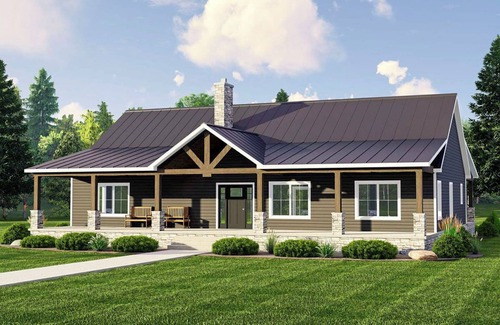 Pueblo House | 4-Bedroom /3-Bath Estate w Mountain Views, Covered Deck, Fitness Room, WiFi, AC