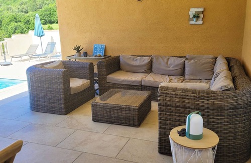 Saumane House | 4-bedroom villa with covered swimming pool, countryside views