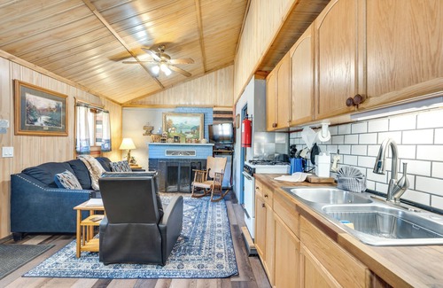 Drake Cabin | 4 Mi to Estes Park: Riverfront Cabin w/Hot Tub!