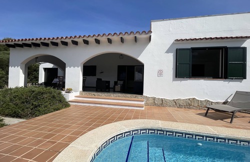 Binisafua Ski Chalet | 450m. from Es Caló Blanc! Menorquin Villa with Pool and Garden; Cap den Font.