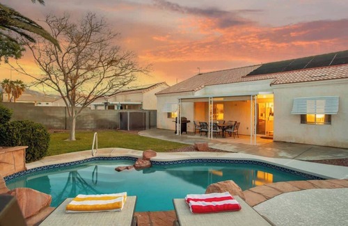 North Las Vegas House | 4BR Pool, Spa & Retro Arcade Polished Vegas Stay