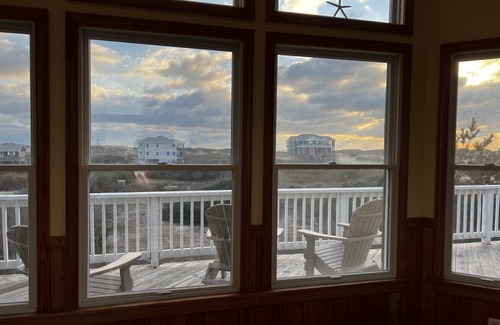 Carova Beach House | 4x4 OBX Beach House with pool & hot tub, horses, steps to the beach!