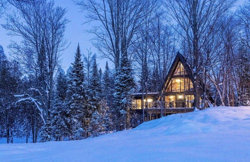 Boyne City Cabin | 6-bdrm 5.5 bath aframe cabin-private trails, hot tub, sauna, woods Boyne City,MI