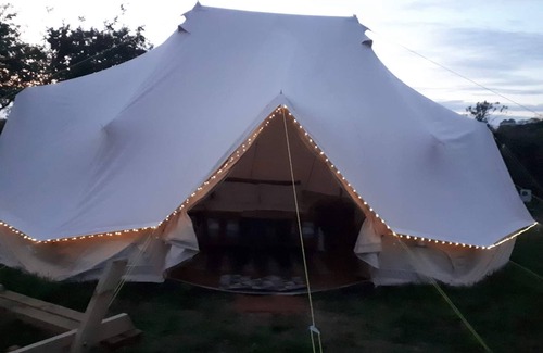 Saltburn-by-the-Sea Cabin | 6m Emperor tent, near Whitby, with log burner