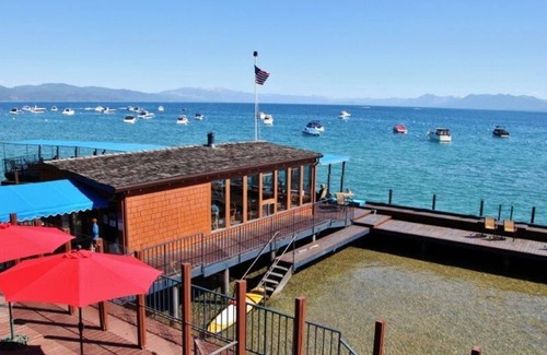 Tahoe Vista Hotel | #8 Hotel Room - small & private - w/peek lake views, access to dock & beach