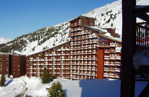 Arc-2000 Apartment | 80m from ski slopes, Ground floor, view mountain, balcony, tv, 28m², Les Arcs