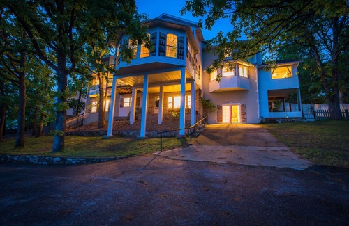 Osage Beach House | 8500 sf, Sleeps 48 in beds, Pool, Hot Tub, Game Rm, 300 ft lake front, In town