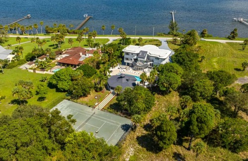 Fort Pierce Villa | 9000 SF Waterfront Mansion/Pool/Boat Dock/Theater