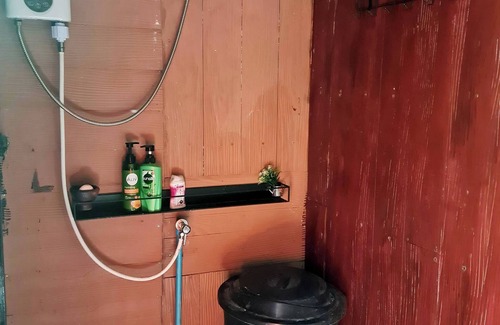 Phetchaburi Bed & Breakfast | A dome At Treehouse Outdoor Bathroom Facing The Mountains