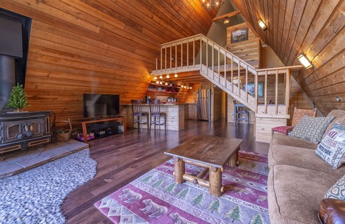 South Forty Cabin | A-Frame Cabin On The Blue River, Big Deck, Fishing, Easy Drive to Town